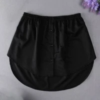 Women Girls Shirt Blouse Extender Adjustable Layering Faux Top Lower Sweep Mini Skirt False Hemline Splitting Underskirt - Image 4