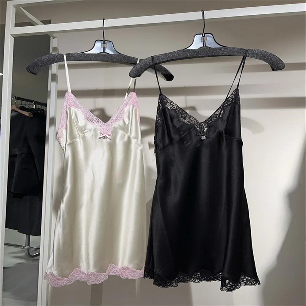 

NEW Arrival Spring/Summer Light Luxury Lace Comfortable Sleeping Medium Length Pure Sexy Strap Dress