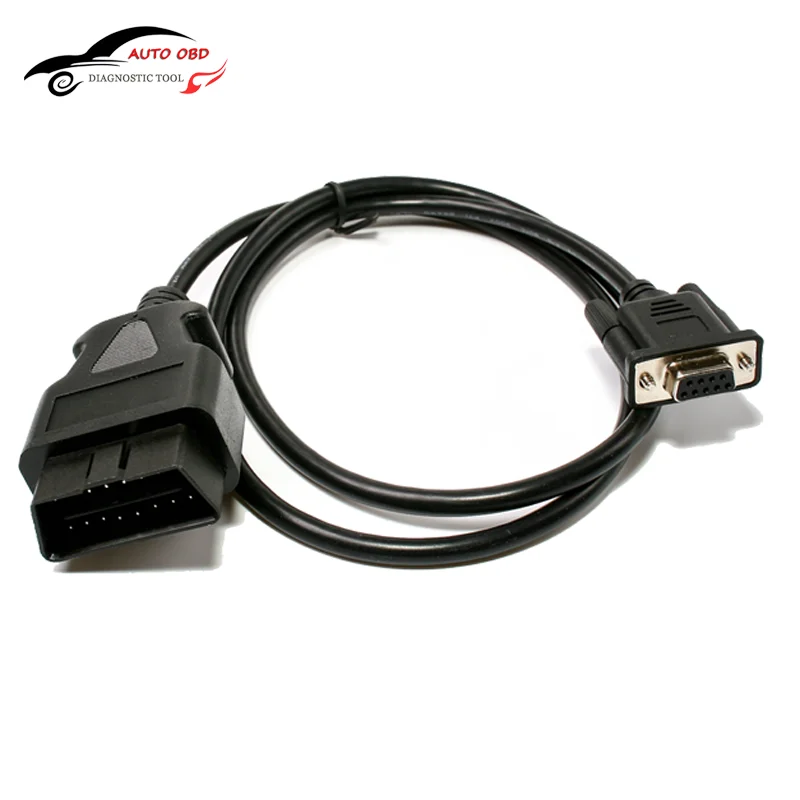 

OBD 2 Cable 16 Pin To DB9 Female Serial Port RS232 Adapter Connector Car Cable 1.13 Meter 16PIN TO DB9 Serial RS232 OBD2 CABLE