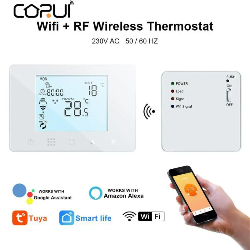 

CORUI Tuya Smart Wifi Thermostat Wall Floor Heating Electric Gas Temperature Controller Device Work With Alexa Google Home