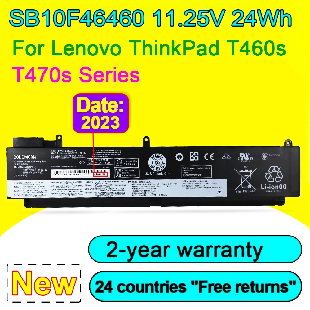 Nuova Batteria Per Laptop 00 Hw022 Sb10F46460 Per Lenovo Thinkpad T470S Serie T460S Sb10F46476 01 Av405 00 Hw025 01 Av406 01 Av408 00 Hw024