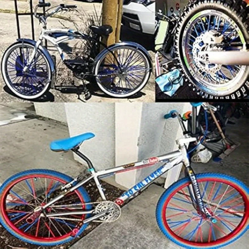 Motorcycle & Bicycle Wheel Spoke Protector Covers - 72 Pack