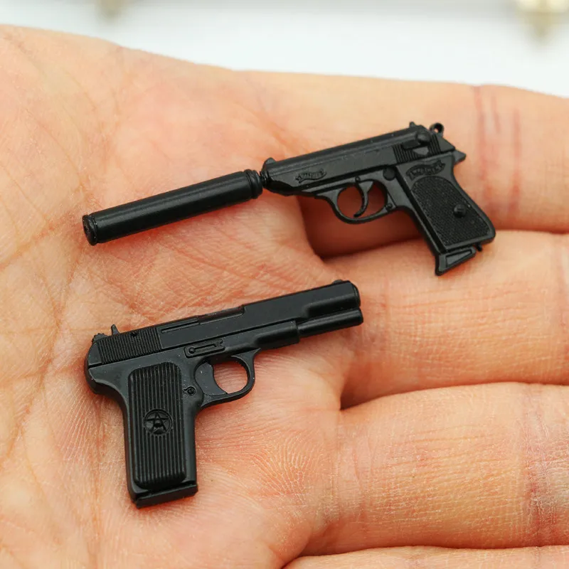 ミニチュアピストル銃モデル 1/6 1/12 金属シミュレーション人形