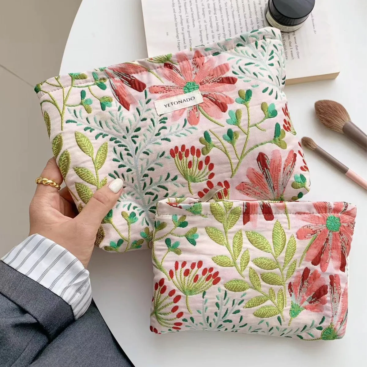 High Quality Large Capacity Clutch Makeup Cosmetic Bag Toiletry Washbag Portable Storage Bag Travel Organizer