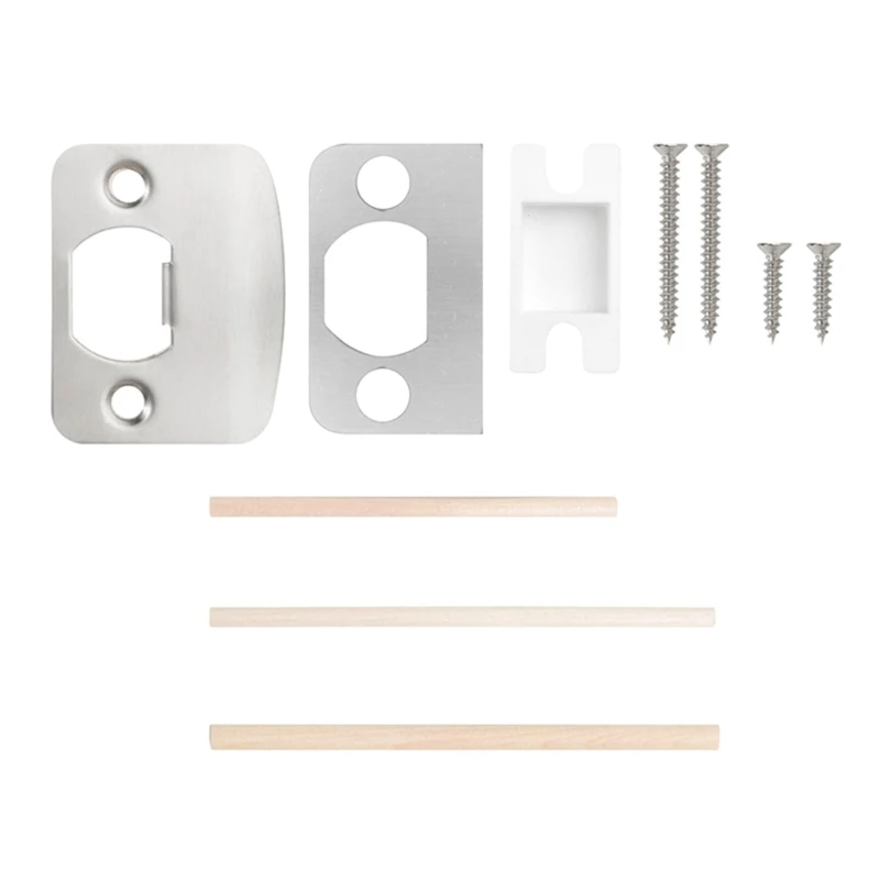 Polished Door Strikes Plate Set with Precise Hole Alignment Door Hardware Tool