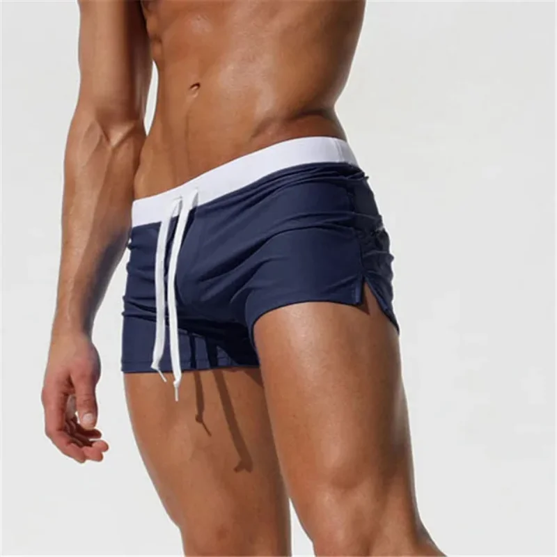 Summer Waterproof Quick-drying Swimsuit Men's Fashion Multi-color Comfortable Swimsuit Bottoms Boxer Briefs Beach Shorts 3