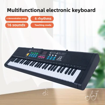 Clavier électronique de musique noir 61 touches, Instrument pour enfants