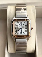 Pablo Raez Couple montre à Quartz Rectangle carré chiffres romains Reloj Orologio dames unisexe luxe homme montre-bracelet horloge classique 2