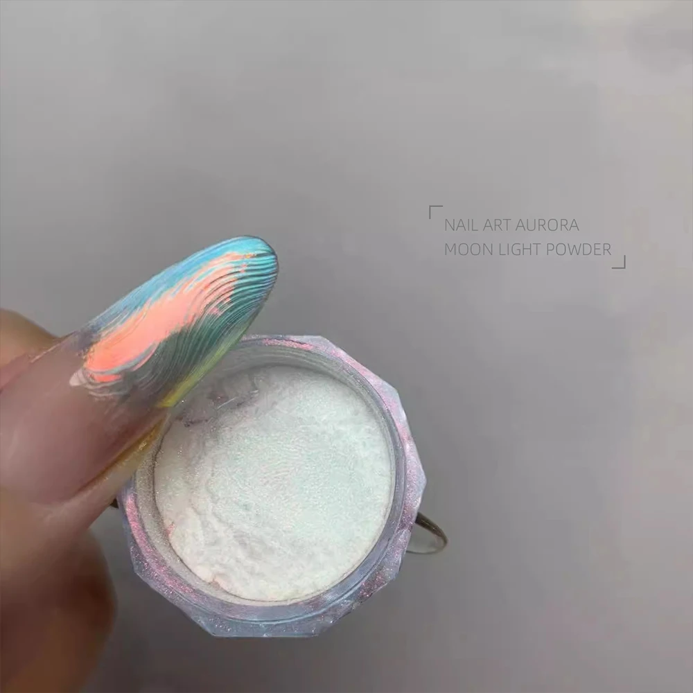 1pc 스파클링 오로라 인어 효과 네일 글리터 파우더 유니콘 크롬 DIY 네일 장식 메탈릭 미러 매니큐어 액세서리