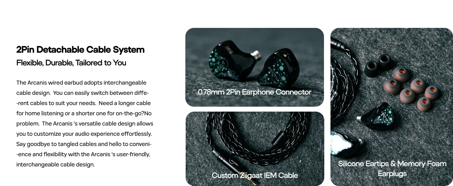 ZiiGaat Arcanis Professional 2DD+5BA Hybrid IEM Earphone