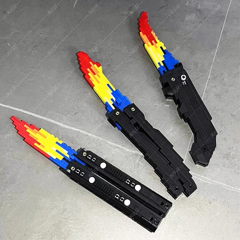 Military Karambit Butterfly Knife Building Blocks - DIY Toy Dagger