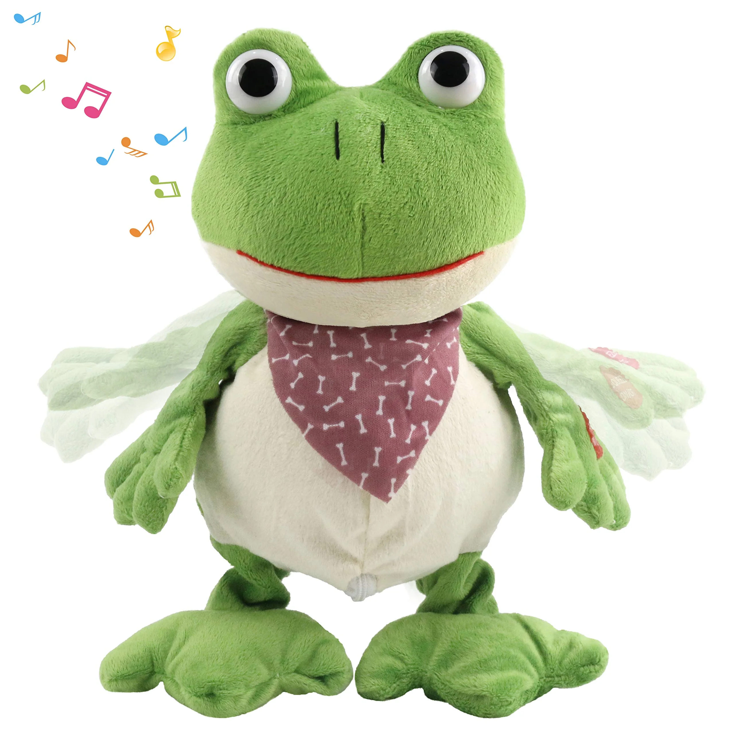 30cm Singing Frog Swinging Gift Stuffed Toy Animals Doll Musical Birthday Festival Gifts Plush Cotton SoftToys for Girls
