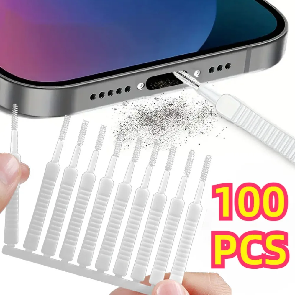 Micro Nylon Cleaning Brush Bendable Mini Soft Round Brushes Cleaner Cleaning Shower Head Keyboard Mobile Phone Tiny Hole