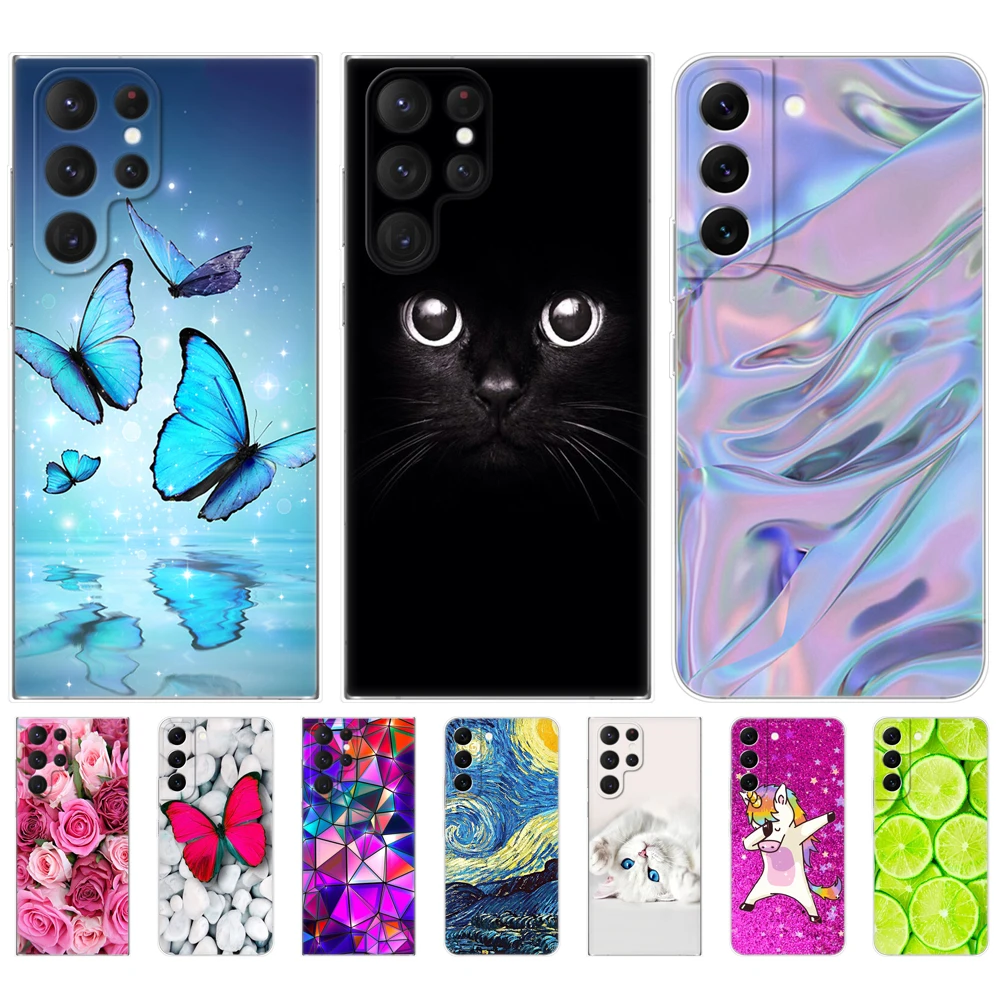 Per Samsung Galaxy S22 | S22 + | Custodia S22 Ultra 5G Per Samsung S22 Plus Cover Posteriore Per Telefono Galaxy 22 S 22 Paraurti Funda Silicon Tpu