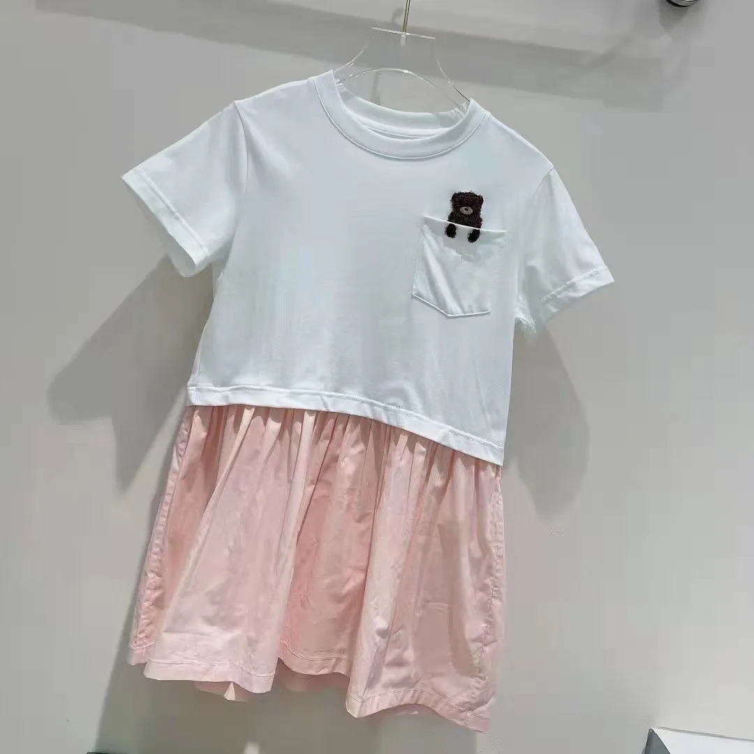 girls stitching dress 2022 summer short 