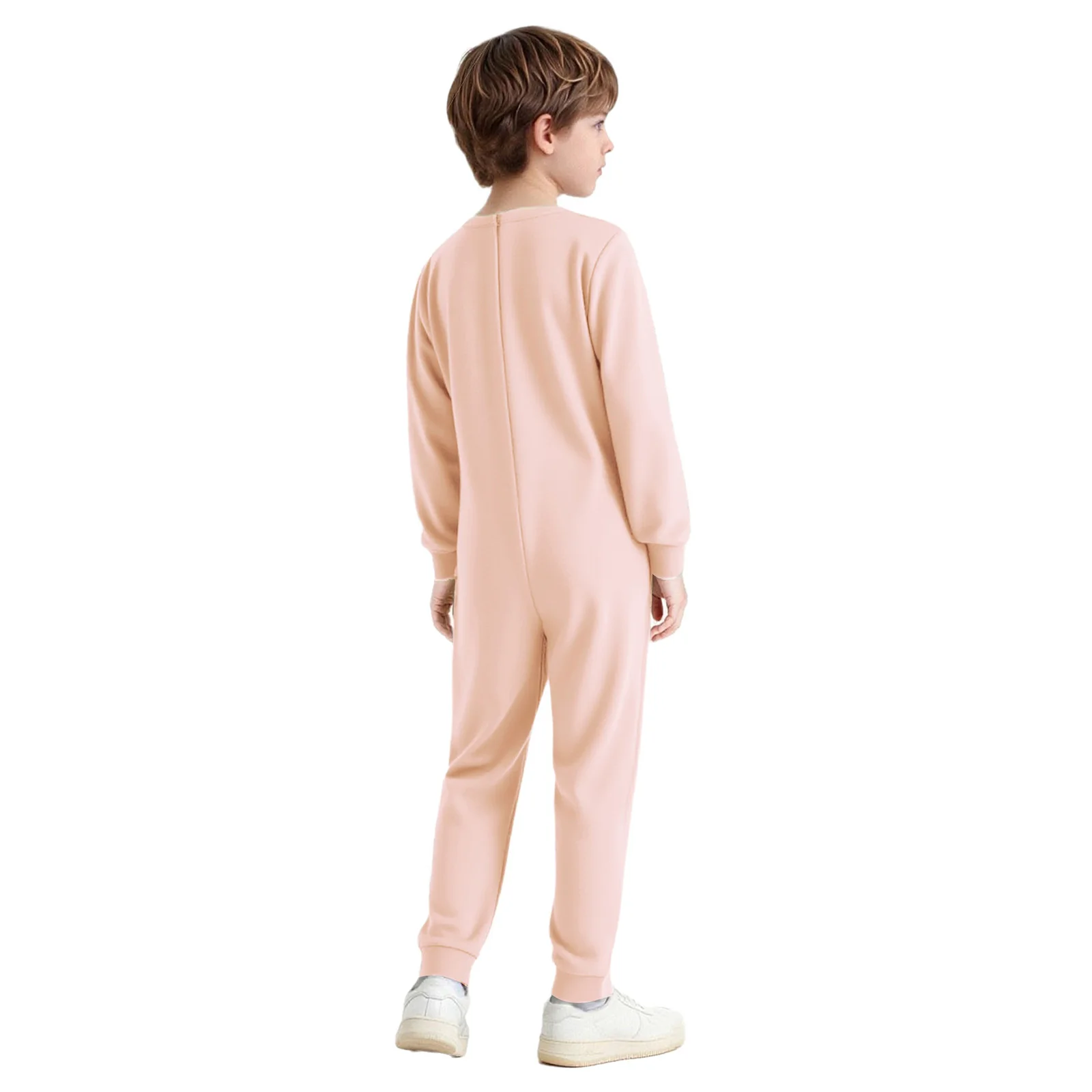 Anpassbare Kleidung für Kinder mit besonderen Bedürfnissen, Baumwoll-Strampler, Rundhalsausschnitt, lange Ärmel, Reißverschluss, einteiliger Overall, ideal für den ganzen Tag – Detail 3
