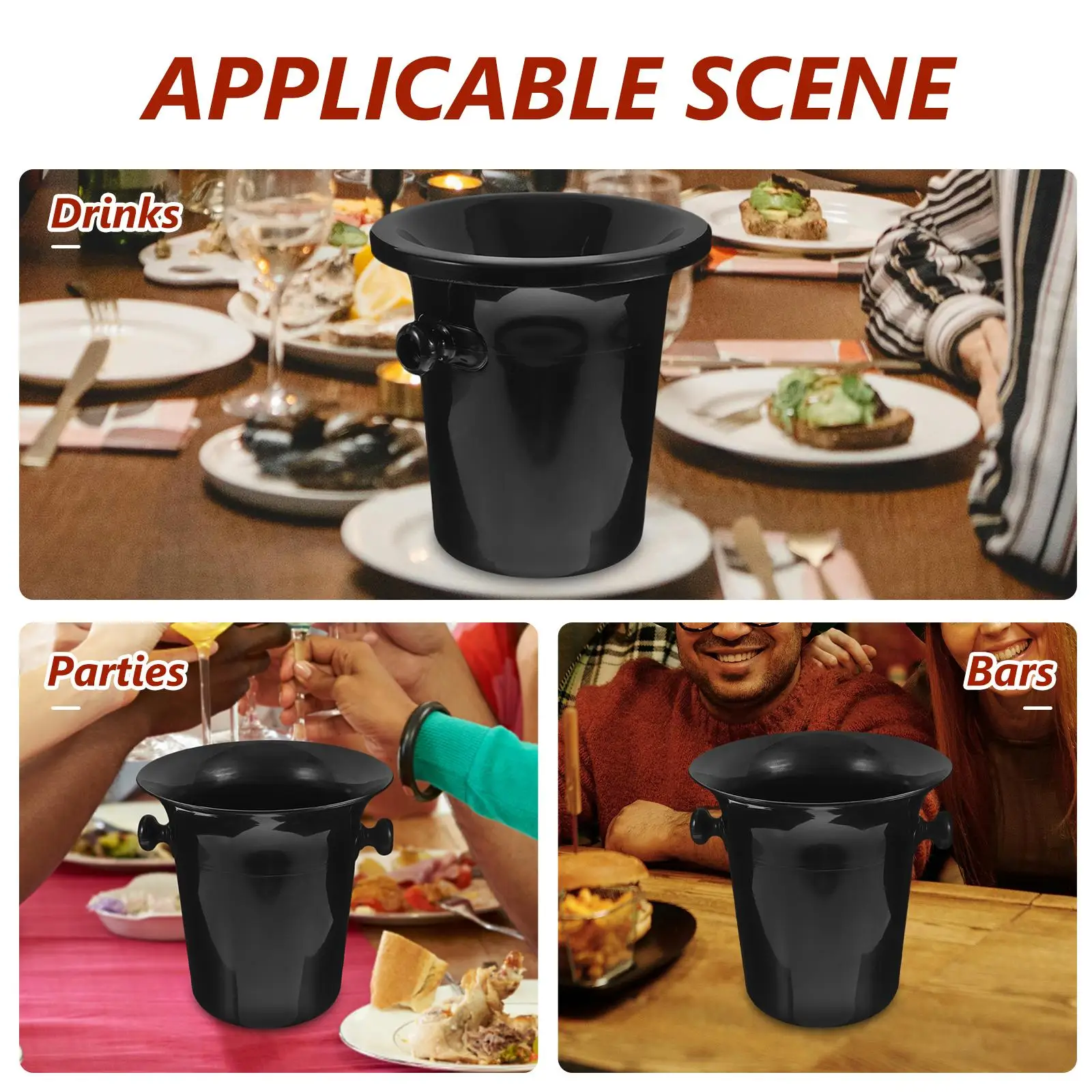 4 Pcs Spit Barrel Cocktails Western Spitting Barrels Ice Buckets Creative Wine Tasting Spittoons Plastic Accessories
