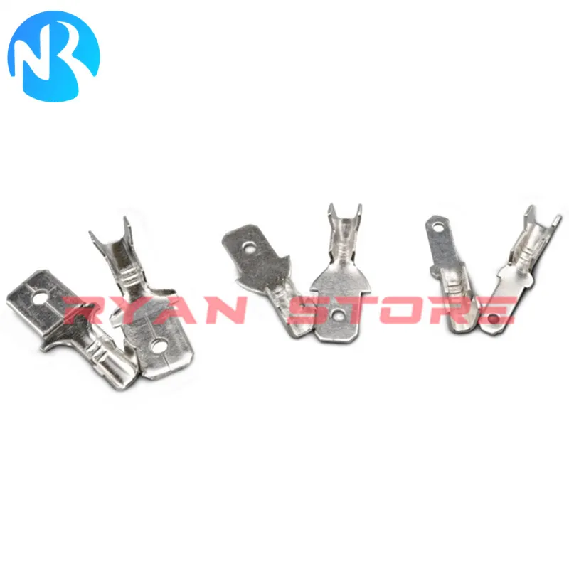 Wire Connectors Heat Shrink Terminal Heat Shrink Connector 100PCS 2.8MM 4.8MM 6.3mm Female and Male Crimp Terminal Car Speaker Electric Wire Connectors And Insulating Sheath