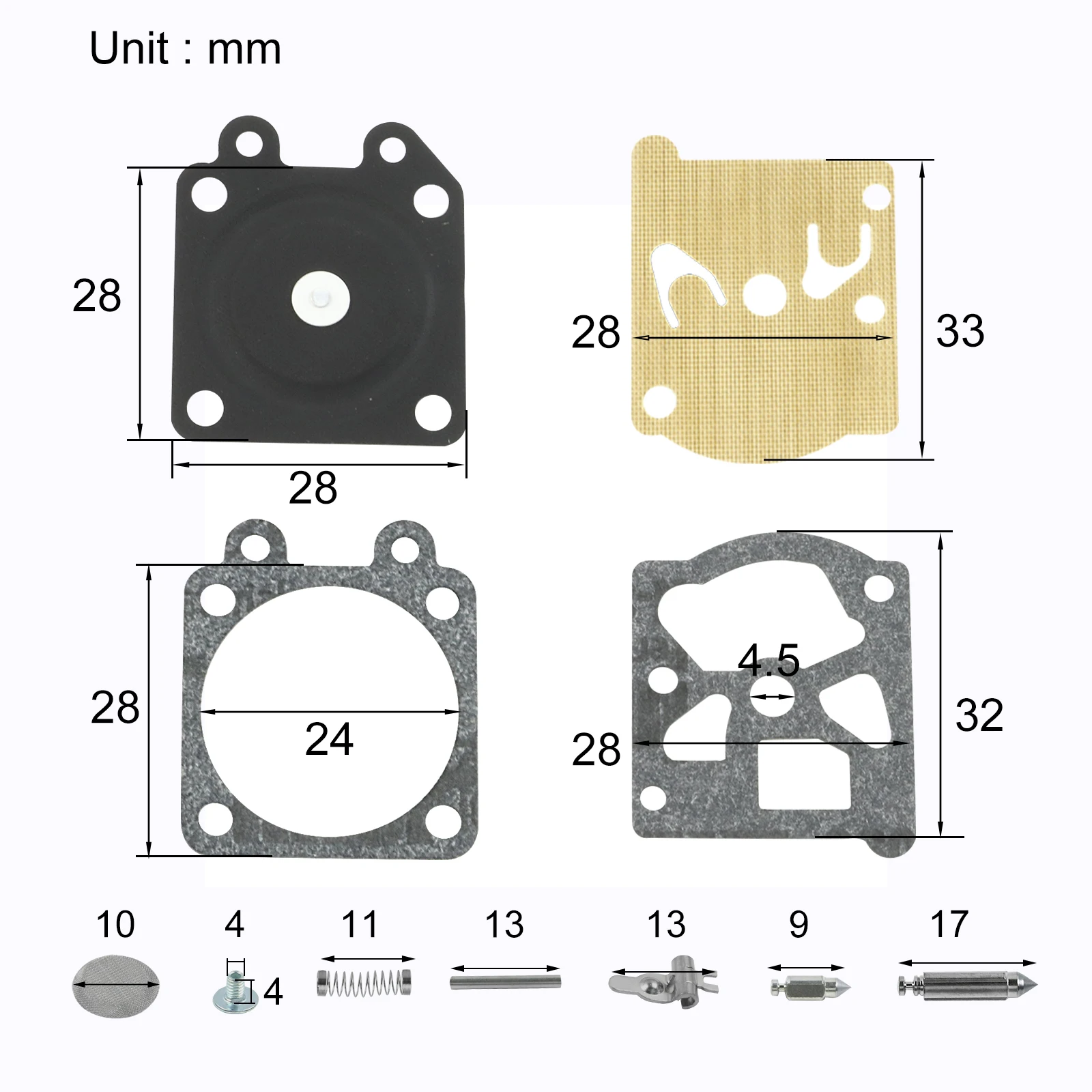 3x Kettensägen Vergaser-Umbau-Reparatursatz für Walbro K11-WAT Stihl MS210 MS230 MS240 MS250 MS260 FS85 FS86 FS88 Husqvarna 225 – Detail 5