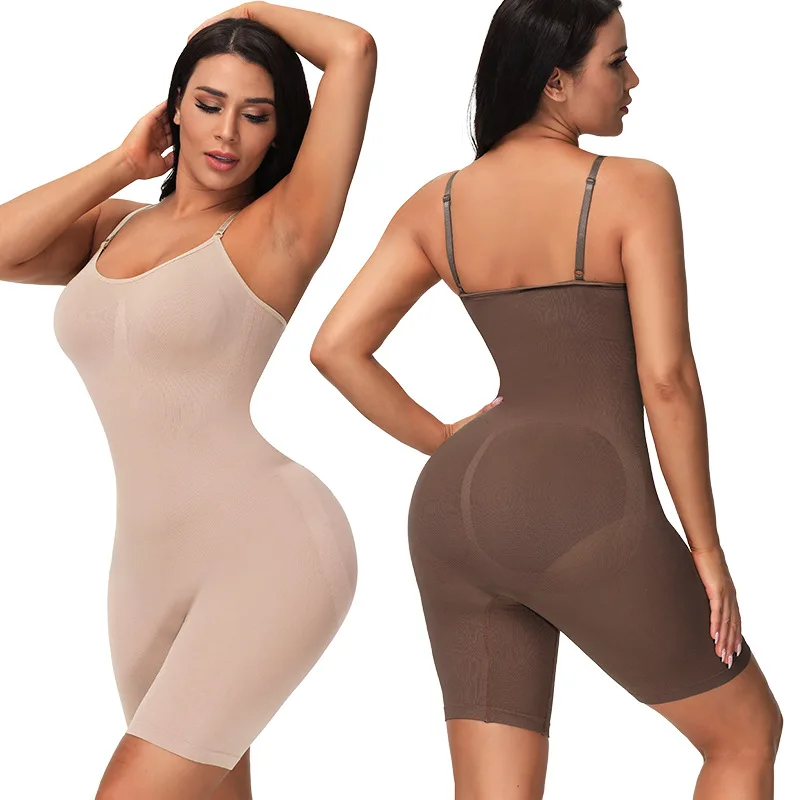 Shapewear for Frauen Ganzkörperformer Nahtlose Bauchkontrolle Shapewear  Bodysuit Butt Lifter Oberschenkel Shorts (Farbe : Bean Paste, Größe : S)