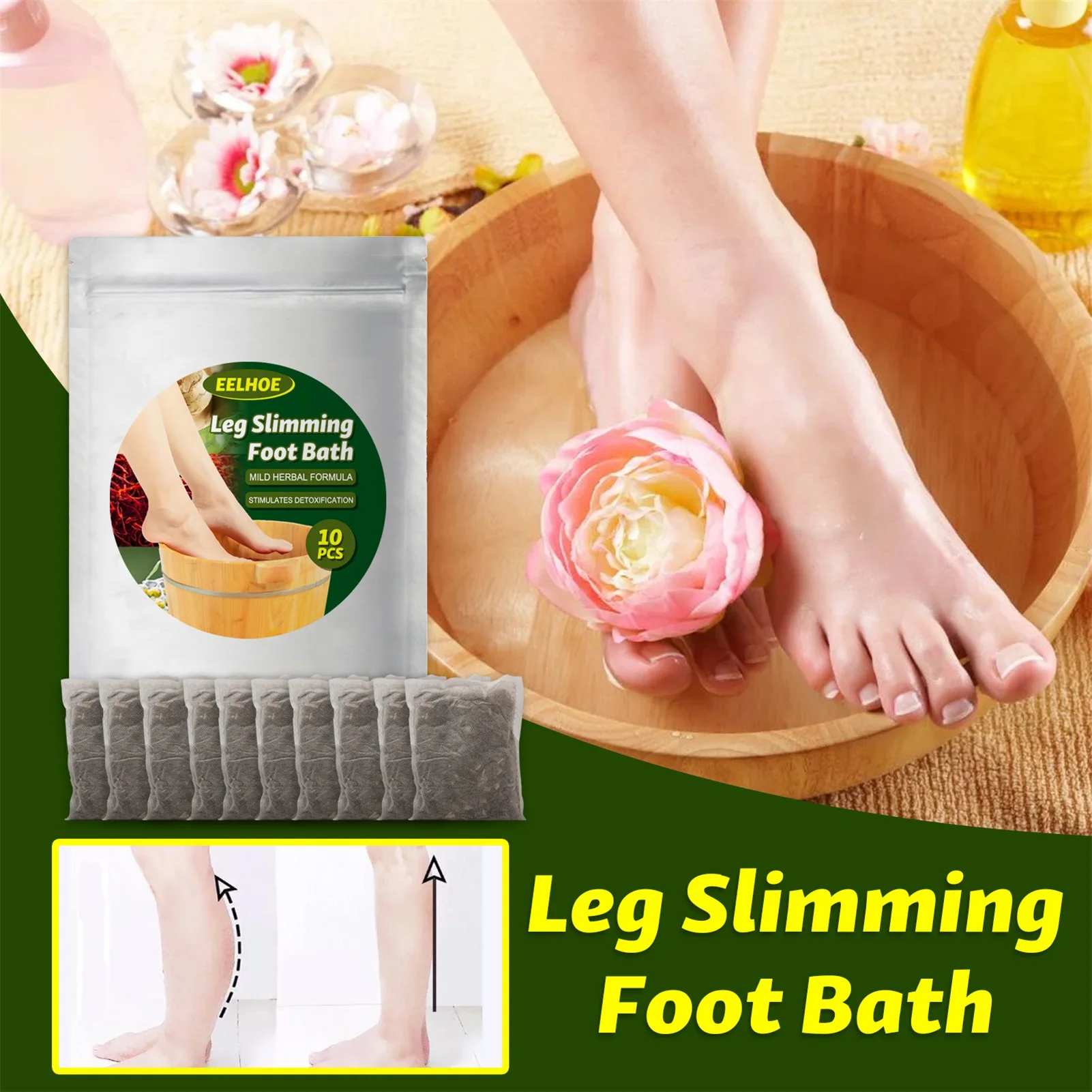 Detox Foot Soak Capsule Foot Herbal Bag Foot Bath Beads Wormwood Ginger