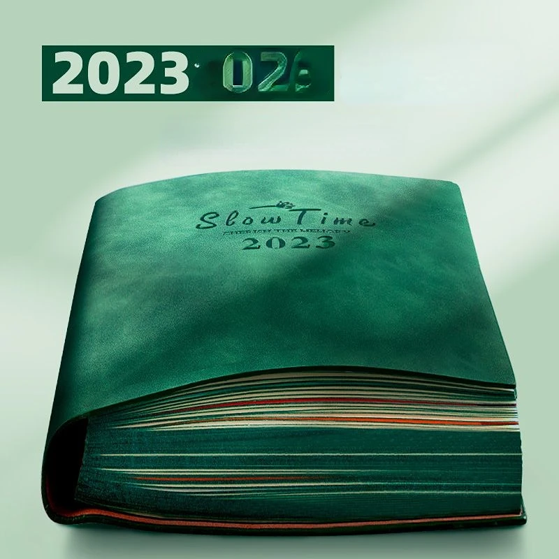 2023 A5 Notebook 365 Days Portable Pocket Notepad Daily Weekly Agenda Planner Notebooks Stationery Office School Supplies