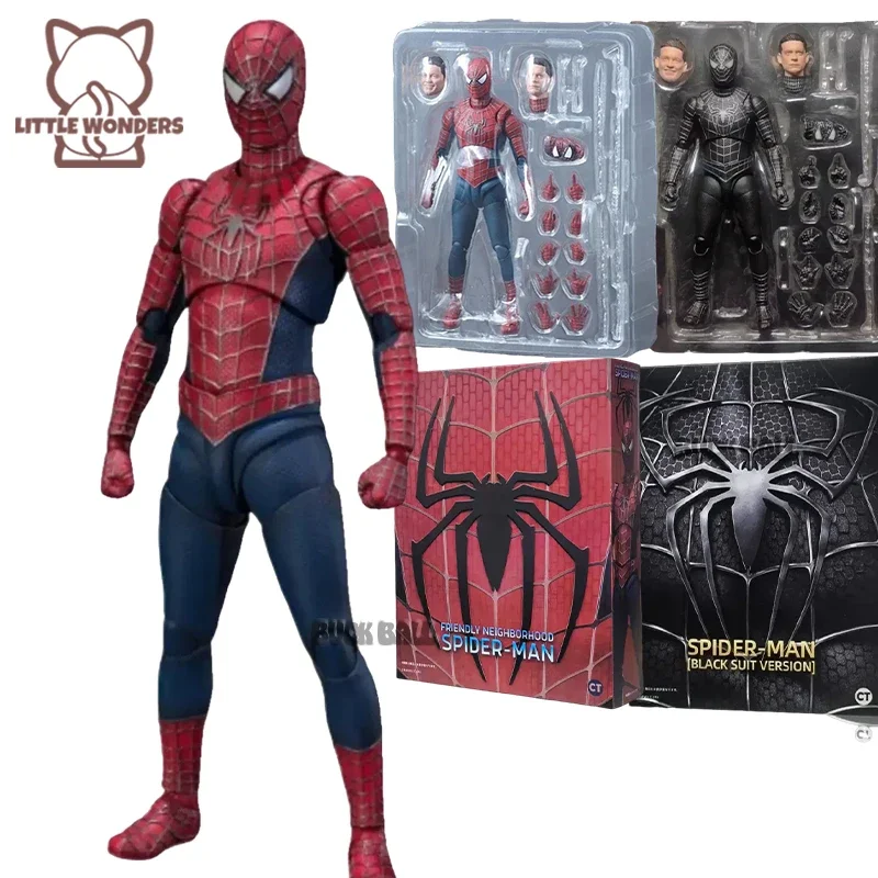 Black Spiderman Figure Shf Spiderman Action Figures Attraverso Il Spider-Verse Part One S.H. Figuards Spiderman Venom Ct Factory Toy