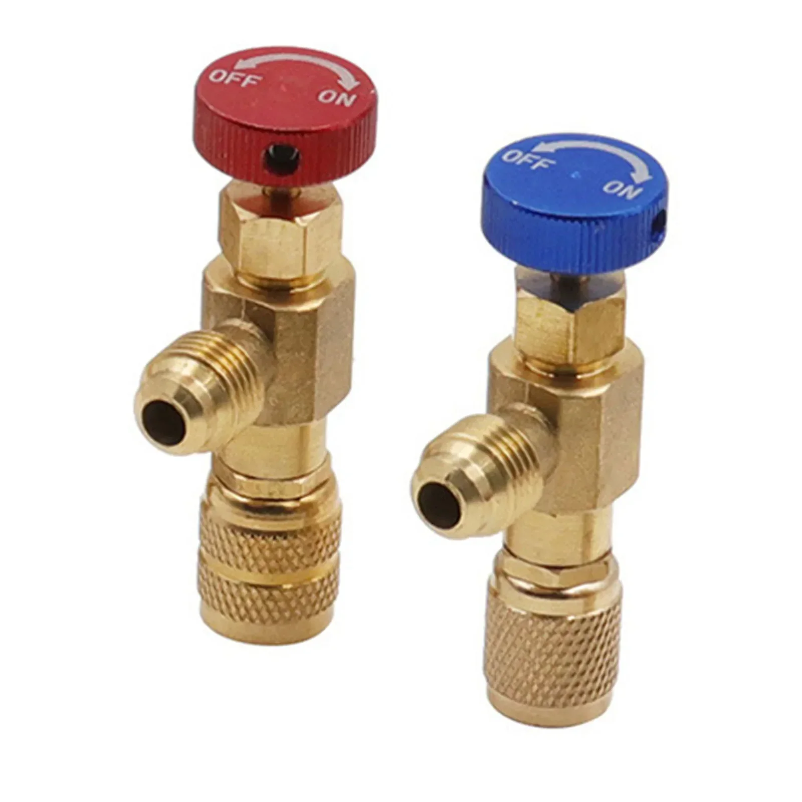 2PCS เครื่องปรับอากาศฟลูออรีนความปลอดภัยวาล์วอะแดปเตอร์ R22/R410 Connector เครื่องปรับอากาศอะแดปเตอร์ HVAC เครื่องมือ 1