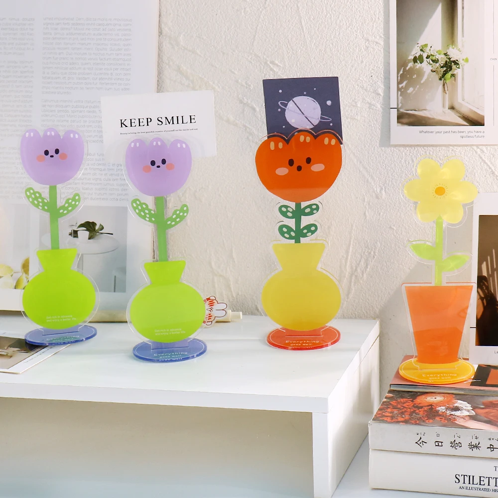 Cute Cartoon flower Shape Photo Stand Memo Clip Card Holder Message Note Holder Office School Home Desk Decorations