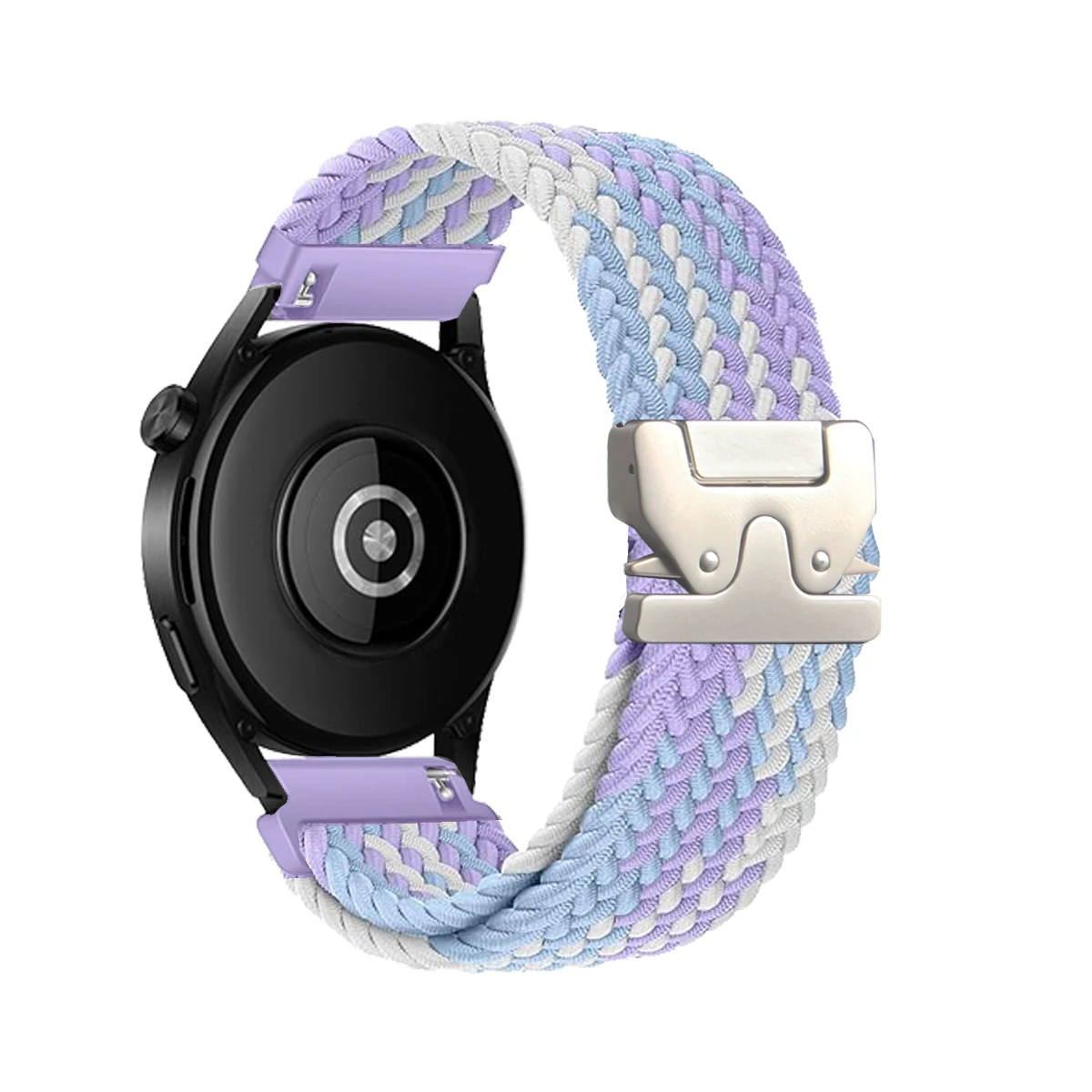 Braided Loop Metal Parachute Buckle Nylon Elastic Strap Bracelet