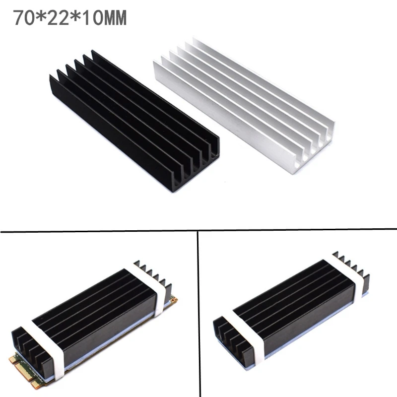 

F3KE твердотельный радиатор жесткого диска, алюминий 70x22x10 мм 2280 NVME SSD, PCIE радиатор, жилет с тепловым охлаждением