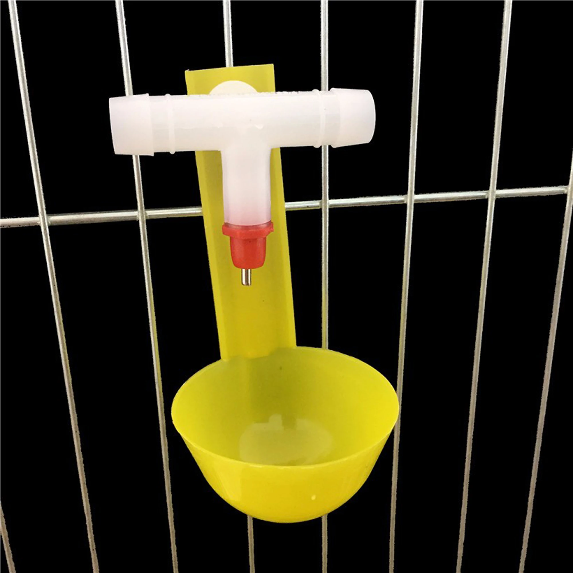 6 Sets Drinking Bowl For Birds Automatic Drinking Cup Chicken Farming Bird Drinker Tee Nipple Water Equipment