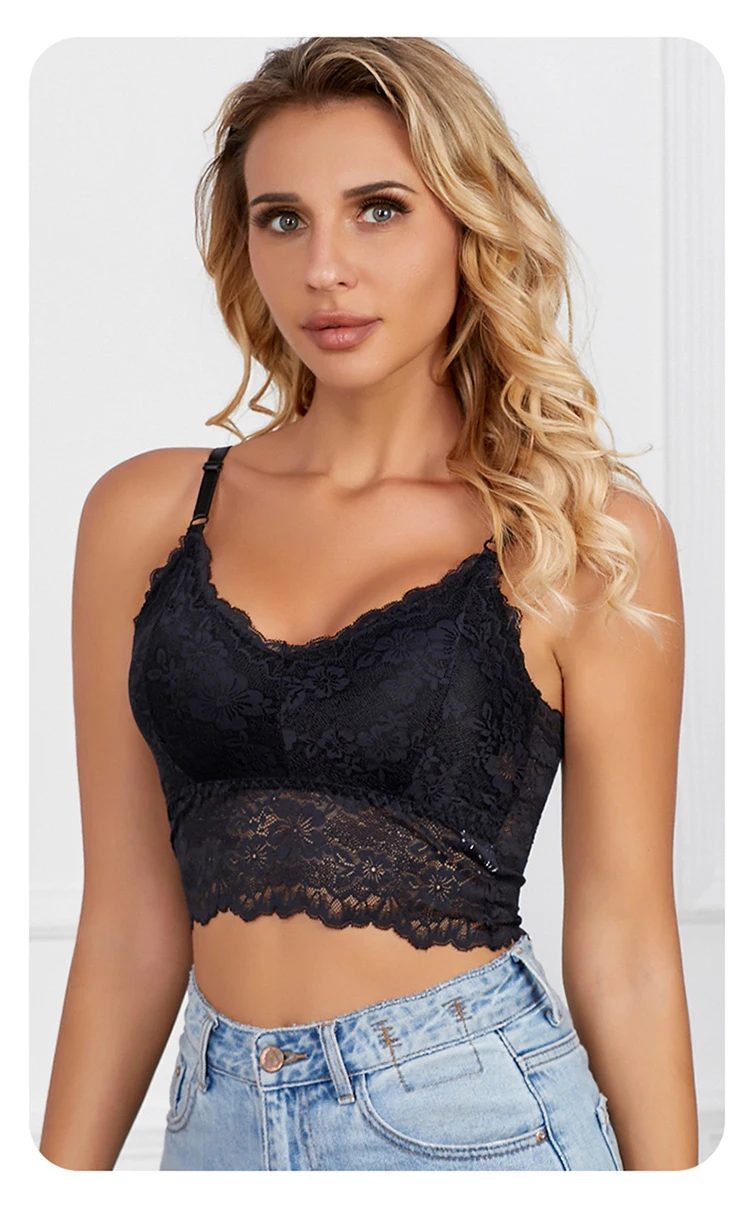 Meet'r verstellbares Rückeneinsatzpolster, Dessous, Versuchung, Damen-Spitzen-Büstenhalter, sexy und charmante BH-Weste, Unterwäsche – Detail 7