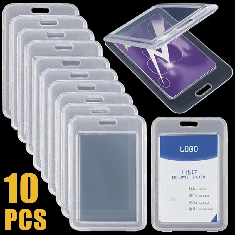 Waterproof Transparent Rigid Plastic Card Holder Sleeve - Pack of 1-10