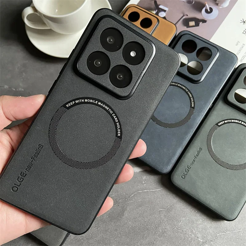 Magnetic Leather Phone Case with Magsafe Integration