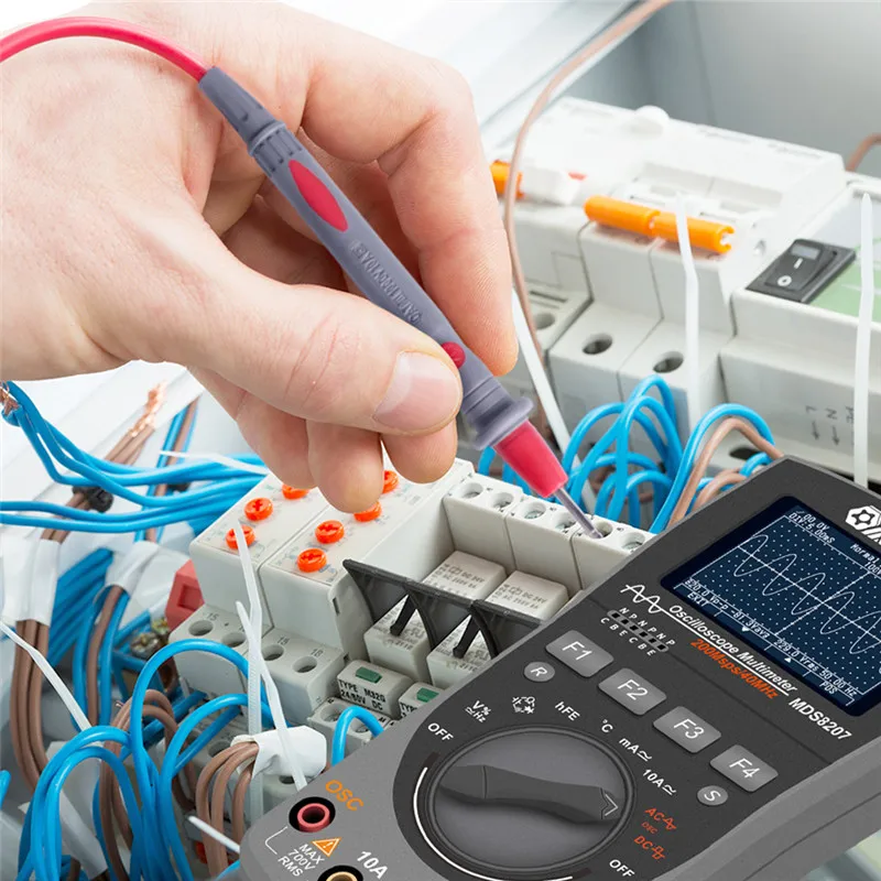 MUSTOOL MDS8207 Digital Oscilloscope Multimeter 200MS/s Sampling Rate 400MHz Analog Bandwidth 6000 Counts Graphical Oscilloscope 3