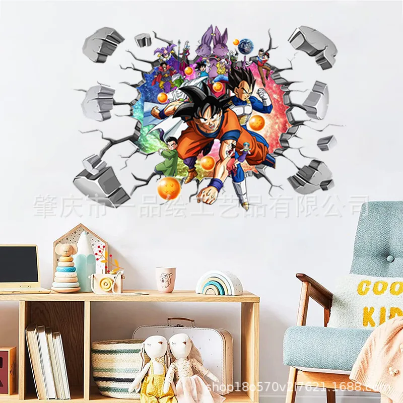 Dragon Ball Z Goku Adesivos de Parede Crianças Papel De Parede Dos Desenhos  Animados Anime Pintura Decorativa 40X30cm Decoração Do Quarto Dos Miúdos  Presente Aniversário - AliExpress