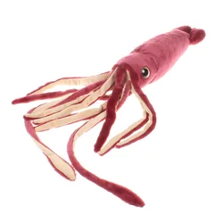 Cute Wine Red Squid Plush Toy - Soft Animal Doll for Kids, Perfect Halloween and Birthday Gift (Wine Red)