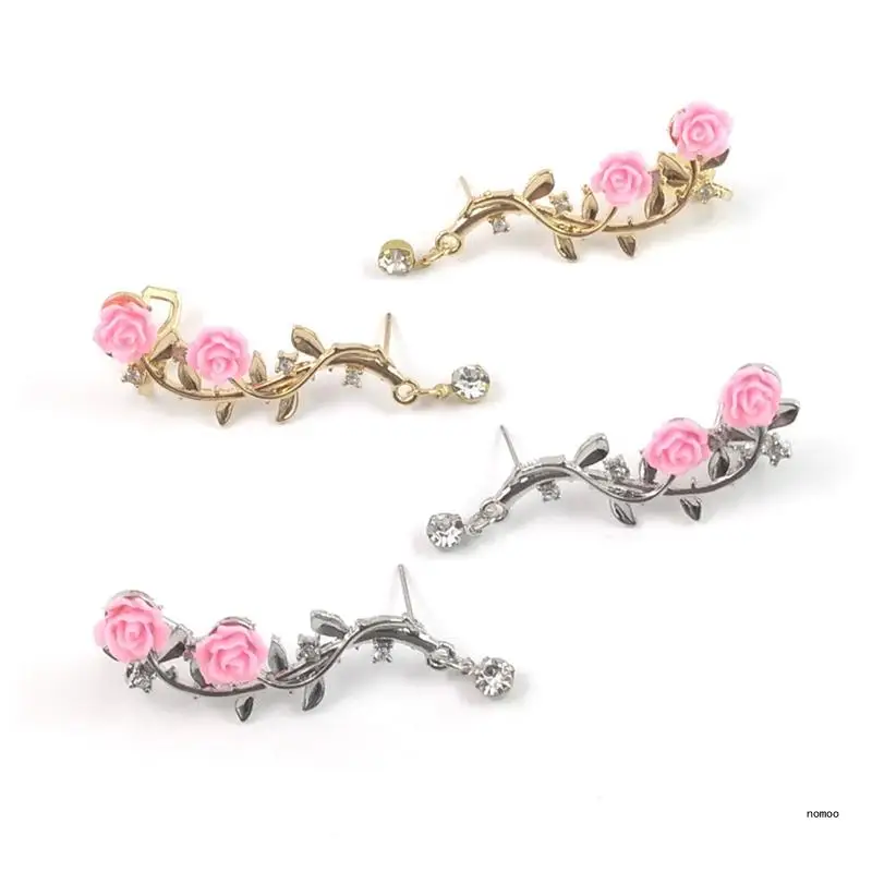Retro Flower Crawler Earrings Metal Ear Cuff Earring for Women Girl Teen for ear clip earrings,clip earrings