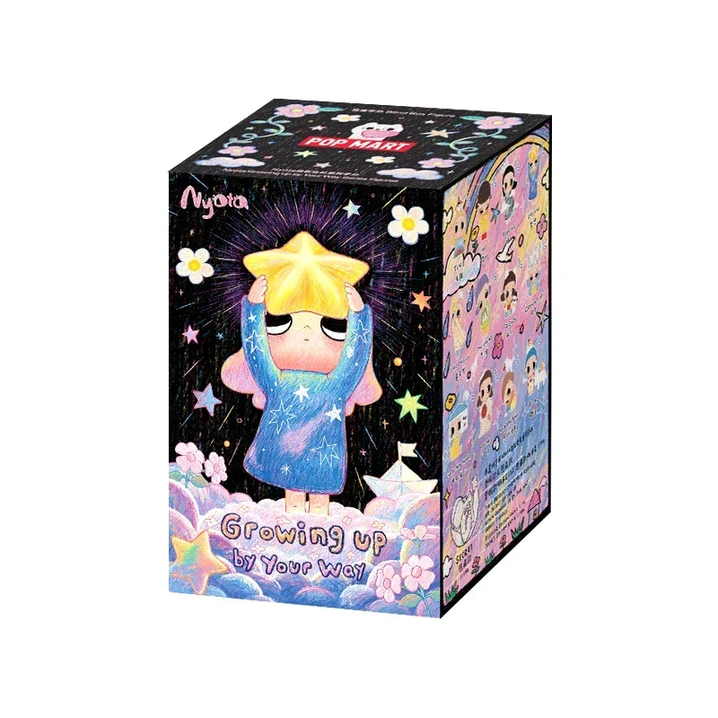 thumbnail image 1 of POPMART Nyota Growing Up By Your Way Series Blind Box Toys Kawaii Anime Action Figure Surprise Mystery Box Dolls Girls Gift, 1 of 5