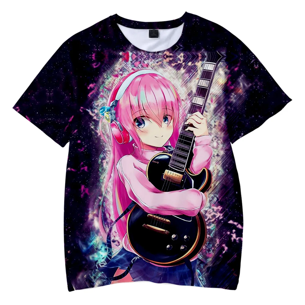 

2022 Bocchi the Rock! T shirt Anime 3D graphic t shirts Crewneck T shirt Fashion Spring Summer Harajuku Casual Clothes