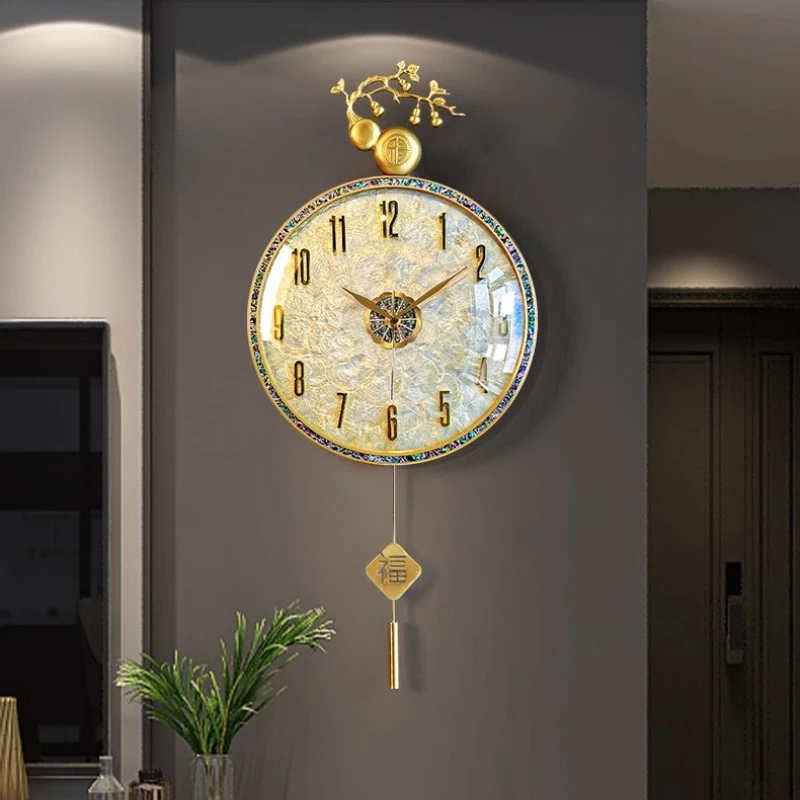 New Arrival Shell Wall Clock Luxury Minimalist Living Room Hanging Modern Stylish Home Decor Clock