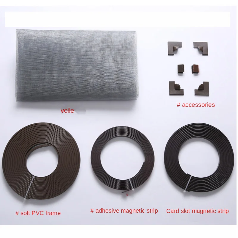 Window Screen Accessories Soft Frame Magnetic DIY Pvc Frame Card Slot Strip