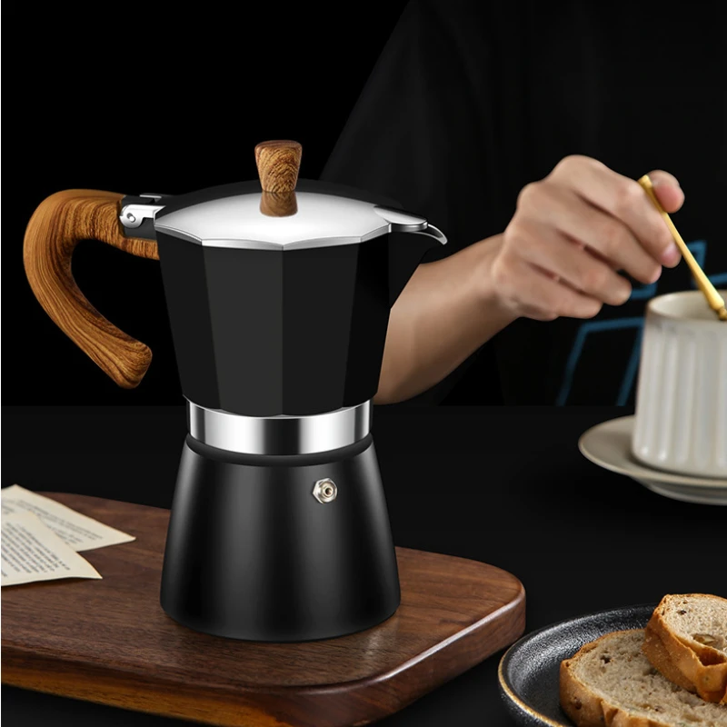 1 PC Stovetop Espresso Moka Pot Aluminum Coffee Maker Electric Percolator  Italian Classic Coffee Pot 50/100/150/300/450/600ml - AliExpress