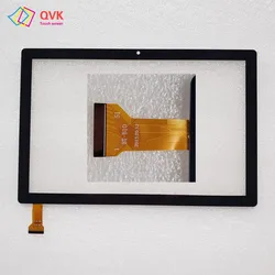 Sleek Black 10.1 Capacitive Touch Screen Digitizer with External Glass Panel (Black)