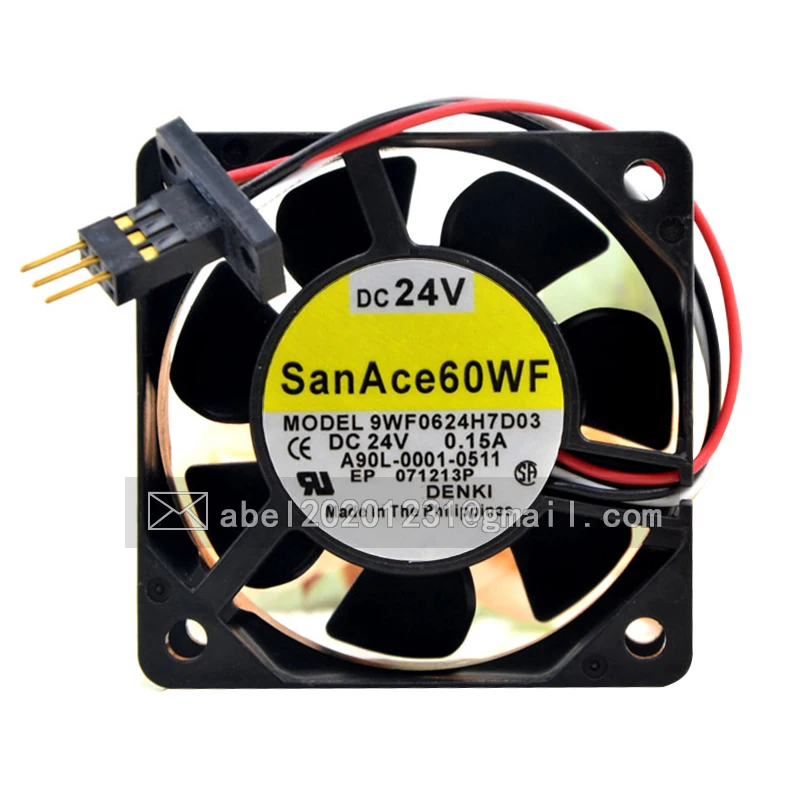 

BRAND NEW ORIGINAL 9WF0624H7D03 A90L-0001-0511 DC 24V 0.12A COOLING FAN COOLER 60x60x15mm 6015