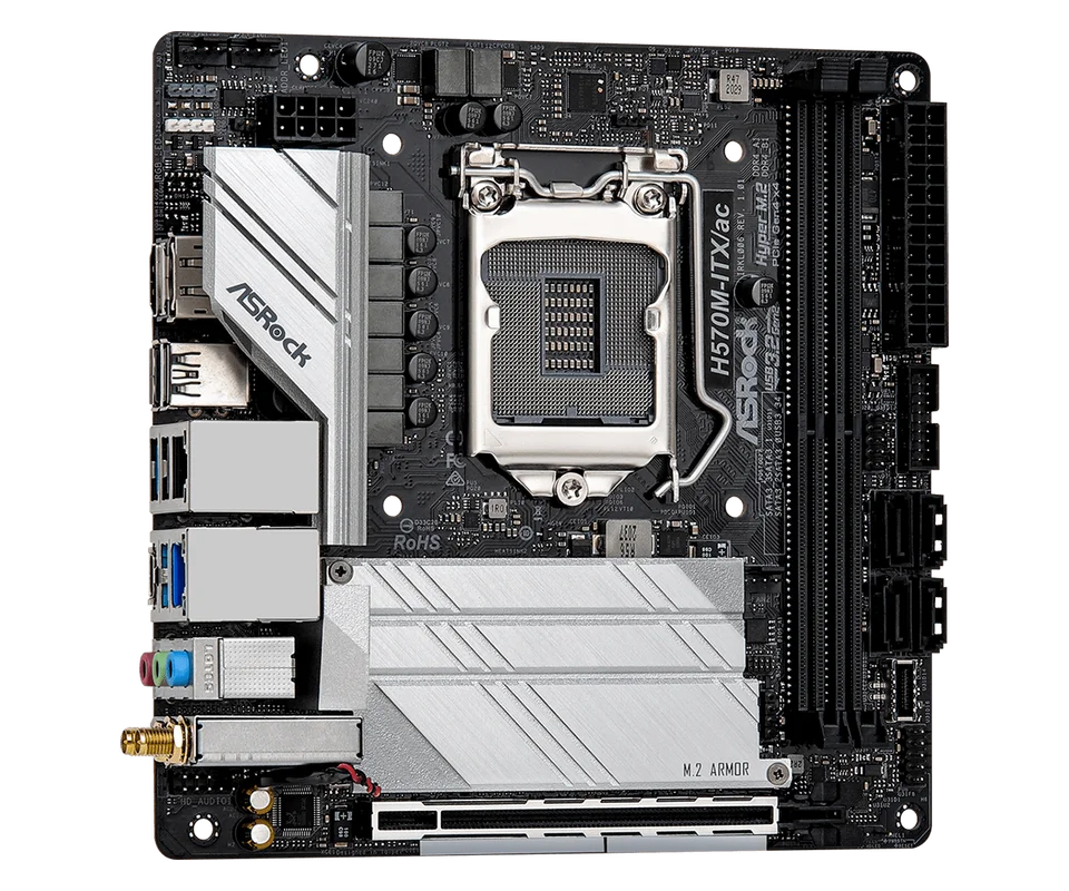 ASROCK H570M-ITX/AC Mini-ITX Motherboard Intel H570 LGA1200 DDR4