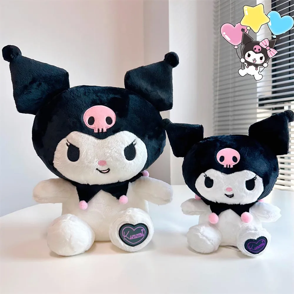 Kawaii Sanrio Kuromi Plush Dolls Toys Cute Anime Characters Soft Stuffed Plushie Doll Room Decor Kids Girl Birthday Gifts держатель для фотокарт nct x sanrio characters брелок для ключей набор фотокарт