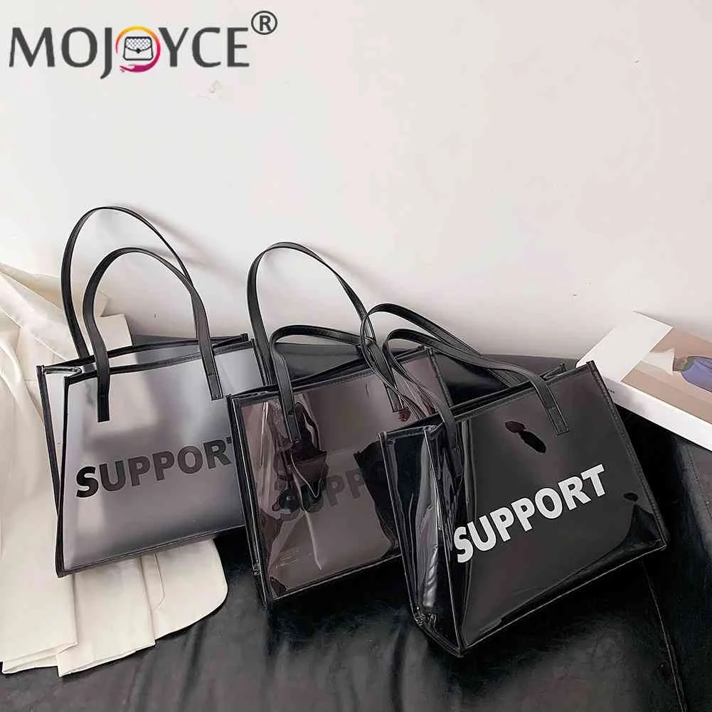 Luxury Designer Women Handbag Transparent PVC Clear Shoulder Bag Large  Capacity Tote Bag Casual Purse Underarm Composite Bag - AliExpress