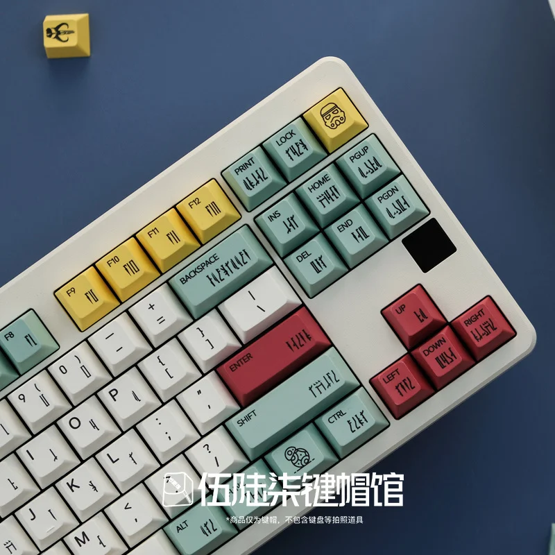 Gmk Starwar Boba Fett Teclas Pbt Dye-subbed à Prova de Luz Cereja Perfil Caps Chave 1.75u 2u Shift para 61 64 68 84 Set - Imagem 2